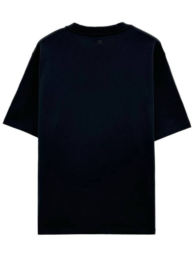 Small Heart Logo Boxy Fit Short Sleeve T-Shirt Black - AMI - BALAAN 3