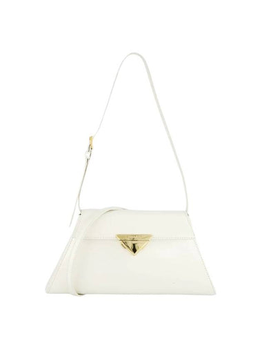 Medium Brushed Leather Hand Shoulder Bag White - PRADA - BALAAN 1