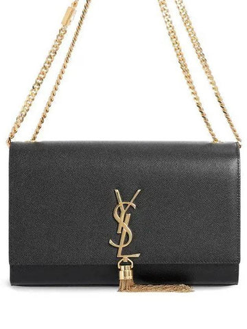 Kate Medium 354119 BOW0J 1000 Monogram Chain Shoulder Bag Crossbag _ 989993 - SAINT LAURENT - BALAAN 1