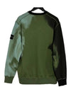 Crew Neck Print Logo Patch Sweatshirt Green - STONE ISLAND - BALAAN 5