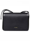 Embossed Logo Sling Small Calfskin Leather Shoulder Bag Black - JIL SANDER - BALAAN 2