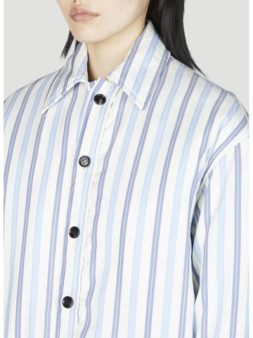 24 ss Silk Striped Shirt 778671 V3OP0 4021 B0110972535 - BOTTEGA VENETA - BALAAN 1