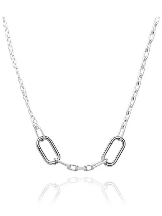 Double Link Chain Necklace Silver - PANDORA - BALAAN 4