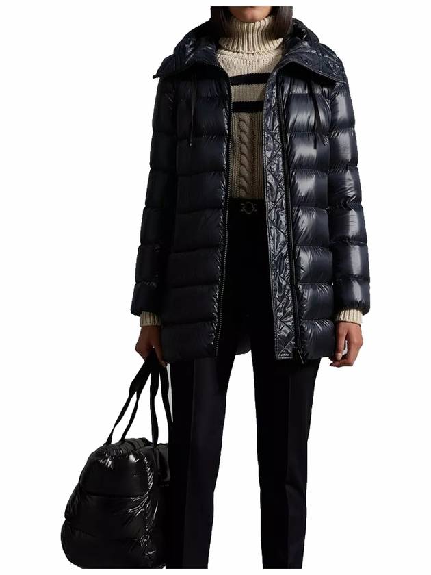 Women's Suyen Long Padding Navy - MONCLER - BALAAN 5