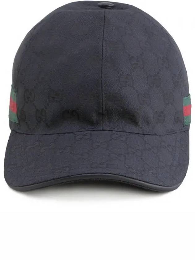 Original GG Web Supreme Canvas Baseball Ball Cap Black - GUCCI - BALAAN 2