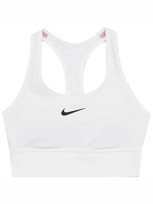 W Sports Bra Swoosh Medium Support Pad Longline FN2729 100 - NIKE - BALAAN 2