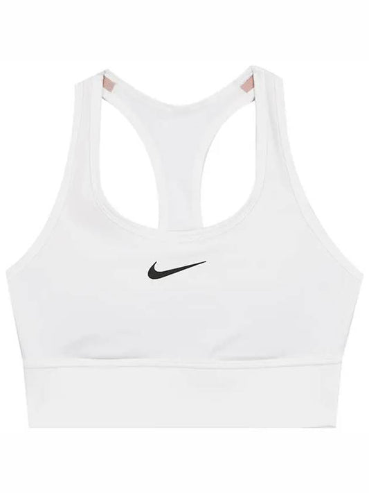 W Sports Bra Swoosh Medium Support Pad Longline FN2729 100 - NIKE - BALAAN 2