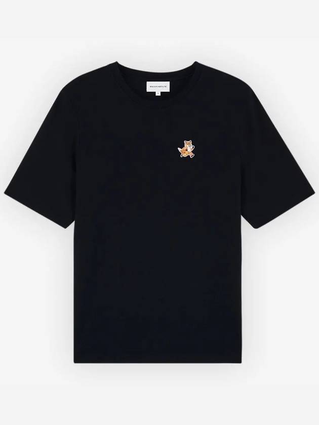 Speedy Fox Patch Comfort Short Sleeve T Shirt Black - MAISON KITSUNE - BALAAN 2