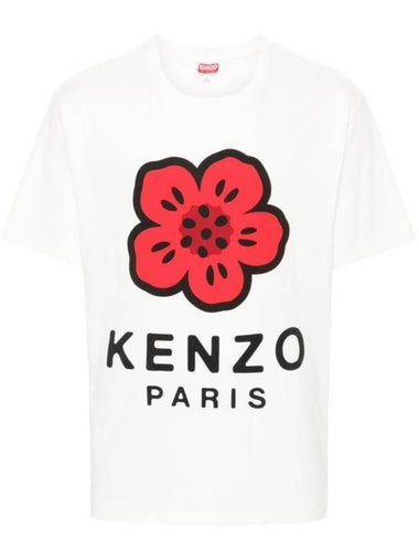 Boke Flower Short Sleeve T Shirt Off White - KENZO - BALAAN 1