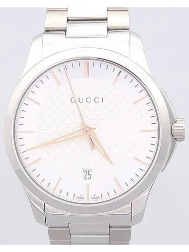 YA126442 126 4 G Timeless 38MM Date Steel Quartz Men s Watch - GUCCI - BALAAN 1