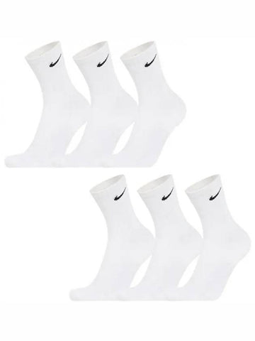 Sports Socks Junior Everyday Cushion Crew 6 Pack SX6910 100 Domestic Product GQN124051753704 - NIKE - BALAAN 1