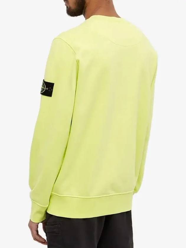 Wappen Patch Crew Neck Sweatshirt Neon Yellow - STONE ISLAND - BALAAN 6