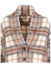 12Th Anniversary Gabriel Check Wool Single Coat Beige - ISABEL MARANT - BALAAN 5