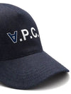 VPC Velvet Logo Denim Ball Cap Navy - A.P.C. - BALAAN 4