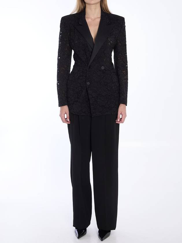 Tuxedo Jacket In Guipure - SAINT LAURENT - BALAAN 5