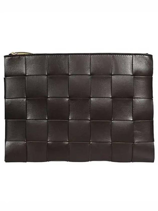 Cassette Intrecciato Medium Clutch Bag Fondente - BOTTEGA VENETA - BALAAN 2