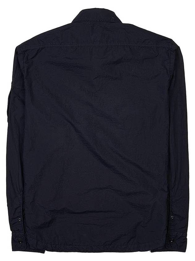 Tylon L Button Long Sleeve Shirt Navy - CP COMPANY - BALAAN 3