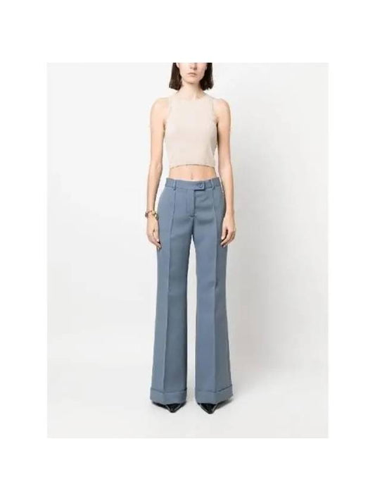 Acne Studios Flare Turn Up Tailored Pants AK0644 DUSTY BLUE - ACNE STUDIOS - BALAAN 2