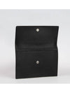 Saffiano Triangular Logo Stitch Saffiano Card Wallet Black - PRADA - BALAAN 4