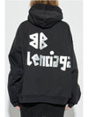 hooded sweatshirt 744441TQVQ9 1073 BLACK - BALENCIAGA - BALAAN 5