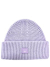 Small Face Logo Beanie Purple Melange - ACNE STUDIOS - BALAAN 2