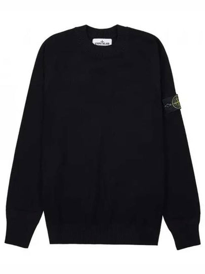 Compass Motif Knit Top Black - STONE ISLAND - BALAAN 2