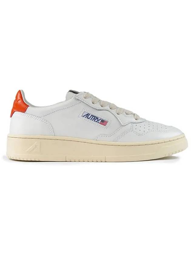 Men's Medalist Low Top Sneakers White Orange - AUTRY - BALAAN 2