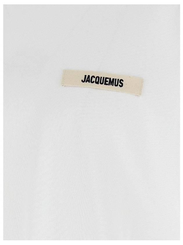 Le Gros Grain Logo Short Sleeve T-Shirt White - JACQUEMUS - BALAAN 5