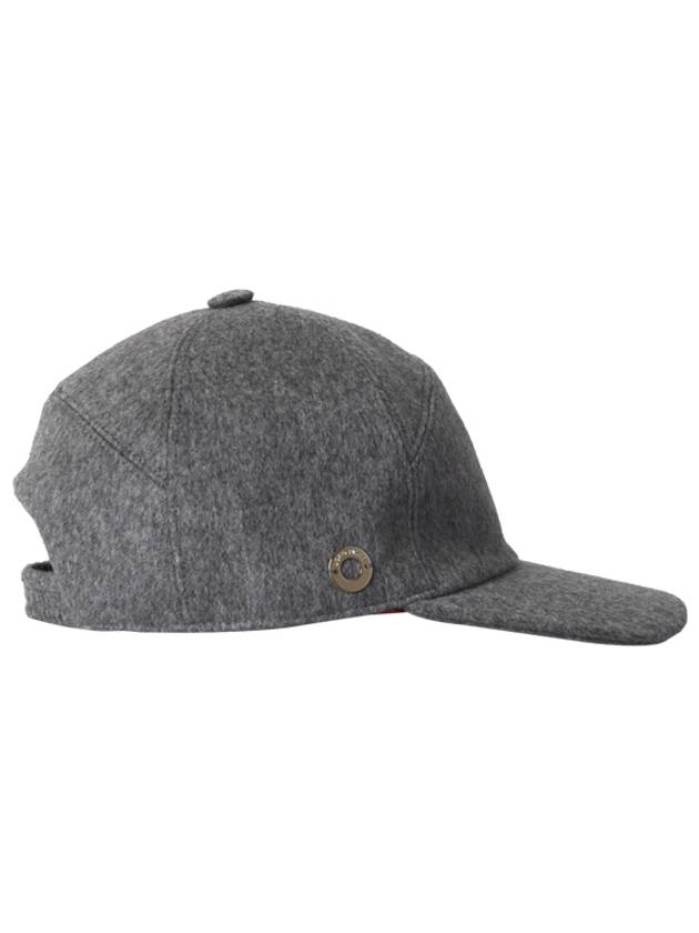 Cashmere Ball Cap Wild Dove Melange - LORO PIANA - BALAAN.