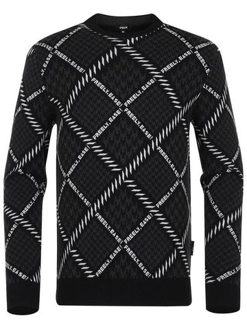 Men s Argyle Pattern Round Pullover X2SPV4343 Winter Golf Wear Knit - JDX - BALAAN 1