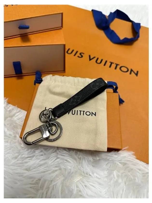 Monogram Dragonne Bag Charm Key Holder Black - LOUIS VUITTON - BALAAN 2