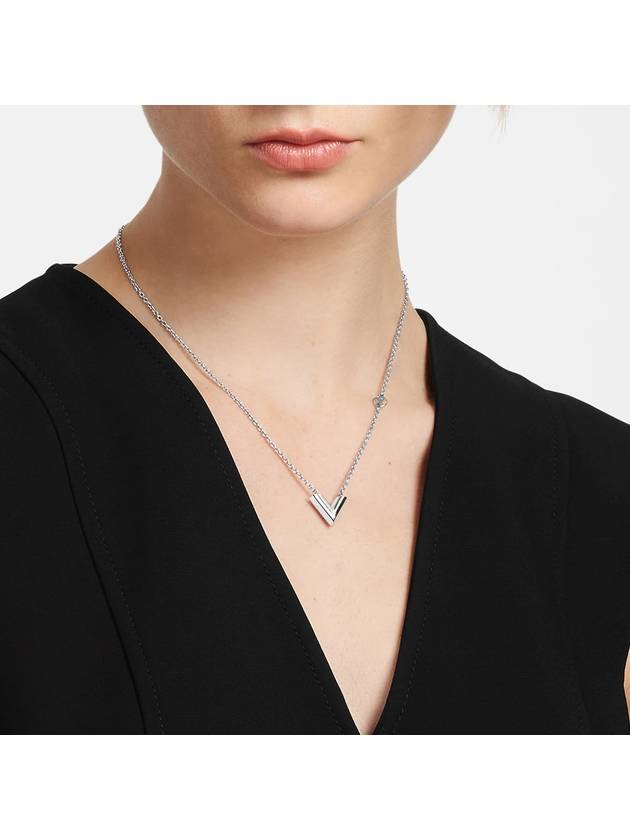 Essential V Supple Necklace Silver - LOUIS VUITTON - BALAAN 3