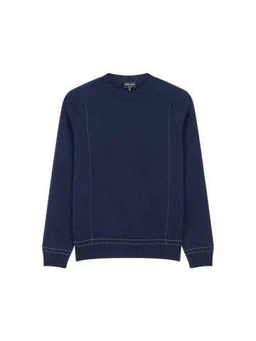 Men's Cashmere Wool Raglan Knit Navy 270642 - GIORGIO ARMANI - BALAAN 1