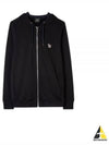 Zebra Logo Cotton Zip Up Hoodie Black - PAUL SMITH - BALAAN 2