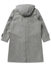 Men's Wool Duffel Hooded Coat Gray SW23IDCO05GE - SOLEW - BALAAN 3