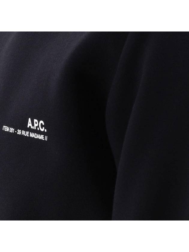 Item Logo Crew Sweatshirt Black - A.P.C. - BALAAN 4