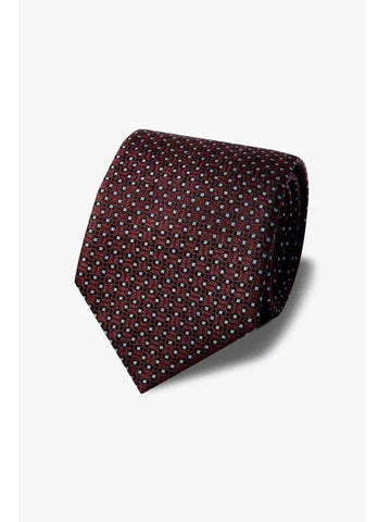 Men s Micro Square Silk Tie Burgundy - EMPORIO ARMANI - BALAAN 1