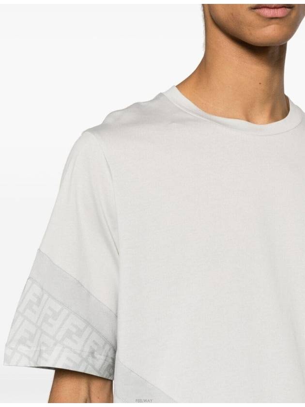 Jersey Short Sleeve T-Shirt Grey - FENDI - BALAAN 3