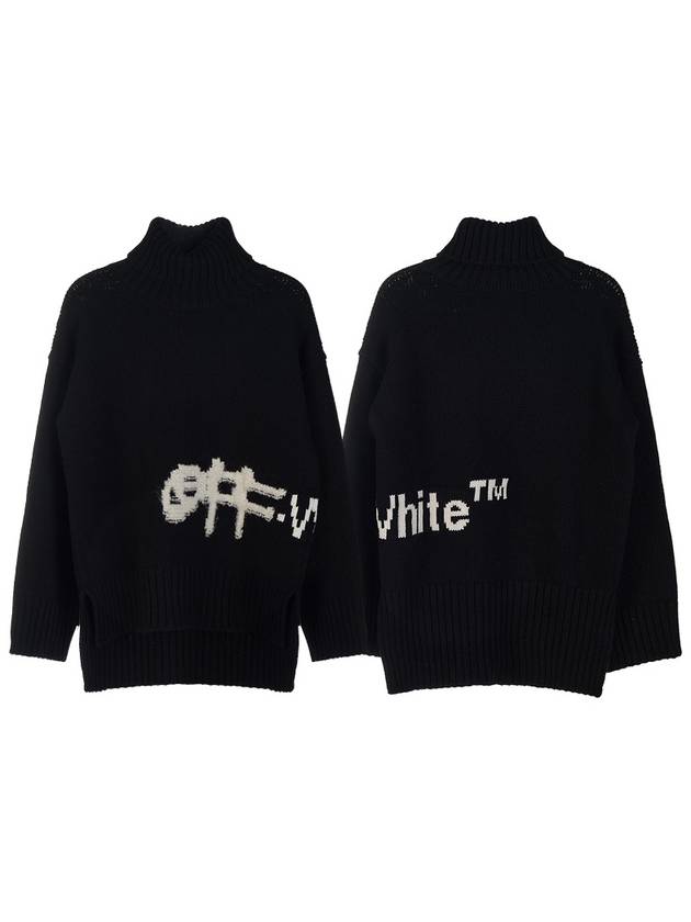 logo turtleneck OWHF035F 22KNI001 1001 - OFF WHITE - BALAAN.