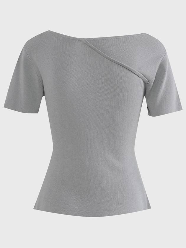 Smooth neck strap line knit top - MICANE - BALAAN 7