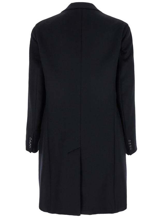 Black Single-Breasted Coat With Notched Revers In Wool Man - EMPORIO ARMANI - BALAAN 2