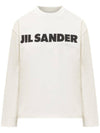 Logo Print Long Sleeve T Shirt White - JIL SANDER - BALAAN 1