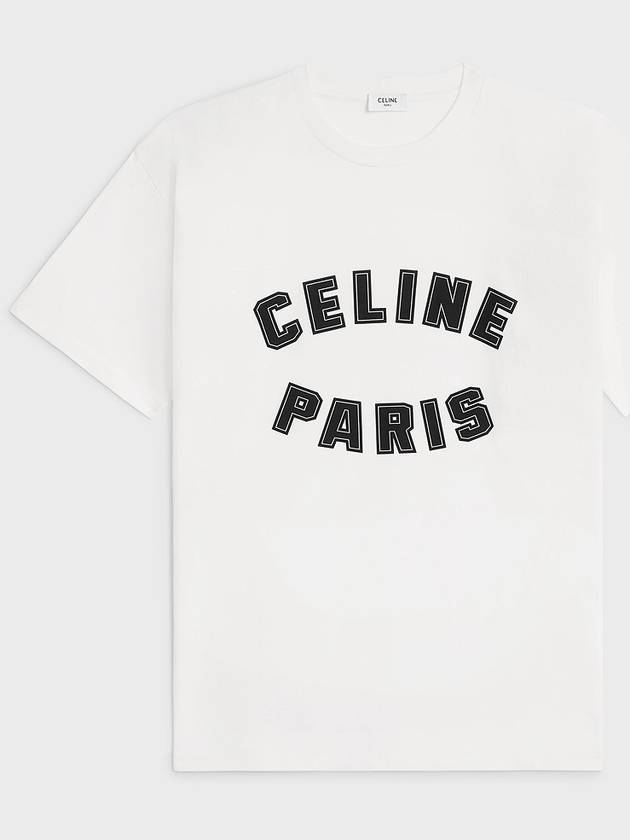 Short Sleeve T Shirt 2X84N671Q01OB WHITE - CELINE - BALAAN 3