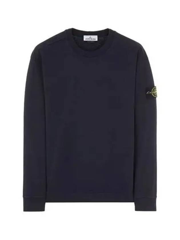 Men's Wappen Patch Crew Neck Sweatshirt Navy - STONE ISLAND - BALAAN 2