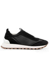 Suede Techno Runner Low Top Sneakers Black - BRUNELLO CUCINELLI - BALAAN 2