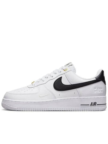 Men's Air Force 1 07 LV8 Low Top Sneakers Black White - NIKE - BALAAN 1