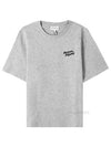 Handwriting Logo Cotton Short Sleeve T-Shirt Grey - MAISON KITSUNE - BALAAN 2