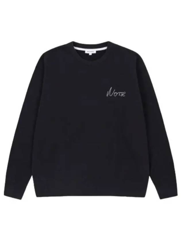 Arne Chain Stitch Logo Sweatshirt Black T shirt - NORSE PROJECTS - BALAAN 1