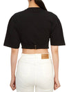 Le Caraco Crop Short Sleeve T-Shirt Black - JACQUEMUS - BALAAN 4