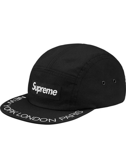 Visor Print Camp Cap Black - SUPREME - BALAAN 1